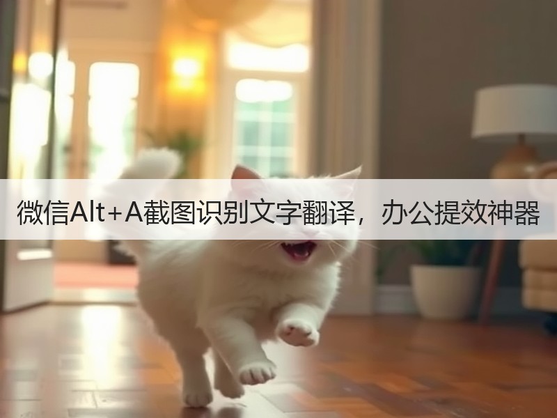 微信Alt+A截图识别文字翻译，办公提效