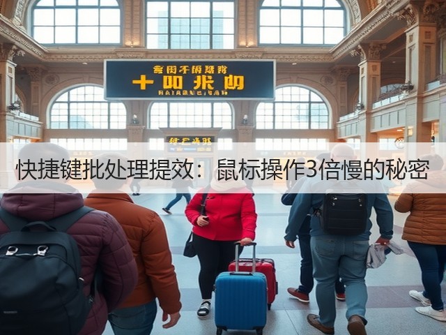 快捷键批处理提效:鼠标操作3倍慢的秘密(图2) 快捷键批处理提效:鼠标操作3倍慢的秘密(图2)