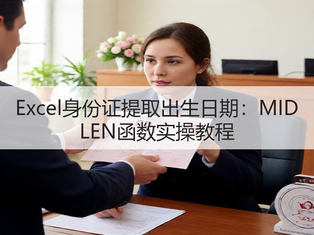 Excel身份证提取出生日期：MID LEN函数实操教程(图1)