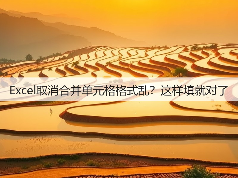 Excel取消合并单元格格式乱?这样填就对了(图2) Excel取消合并单元格格式乱?这样填就对了(图2)