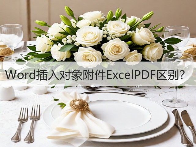 Word插入对象附件ExcelPDF区别？(图3)