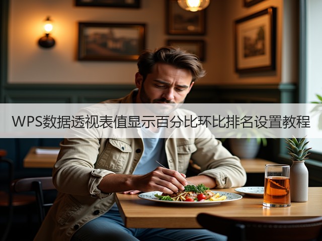 WPS数据透视表值显示百分比环比排名设置教程(图1)