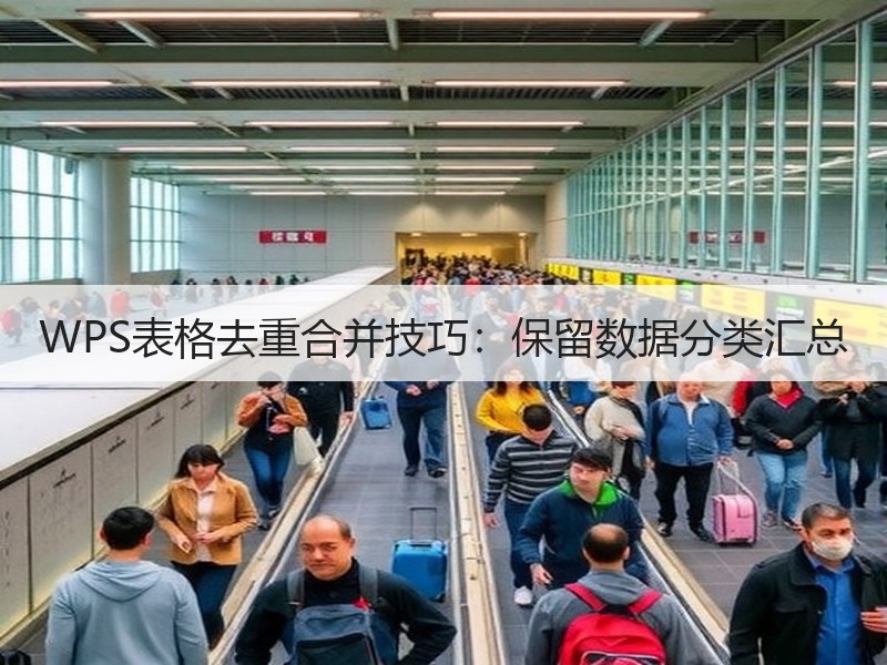 WPS表格去重合并技巧：保留数据分类汇总