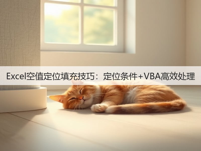Excel空值定位填充技巧:定位条件+VBA高效处理(图3) Excel空值定位填充技巧:定位条件+VBA高效处理(图3)