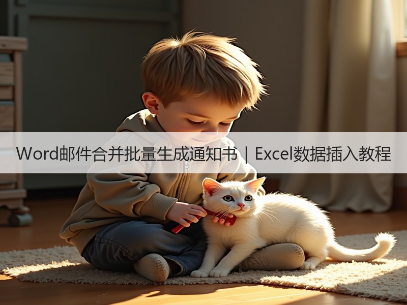 Word邮件合并批量生成通知书｜Exce