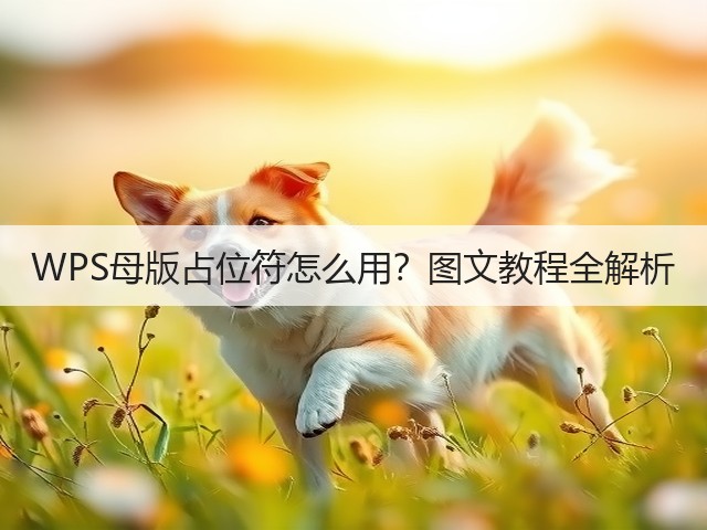 WPS母版占位符怎么用?图文教程全解析(图3) WPS母版占位符怎么用?图文教程全解析(图3)