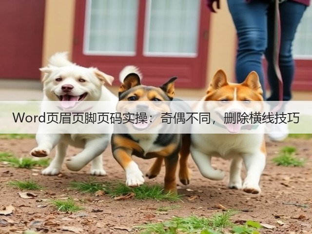 Word页眉页脚页码实操:奇偶不同,删除横线技巧(图3) Word页眉页脚页码实操:奇偶不同,删除横线技巧(图3)