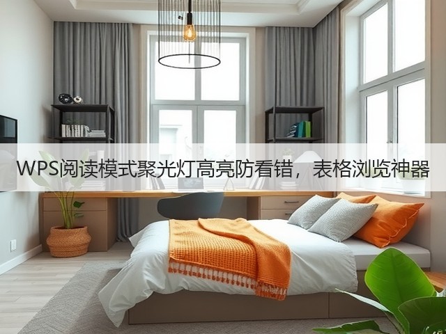 WPS阅读模式聚光灯高亮防看错，表格浏览神器(图2)