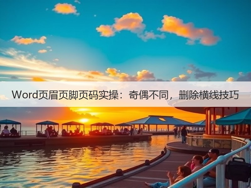 Word页眉页脚页码实操：奇偶不同，删除