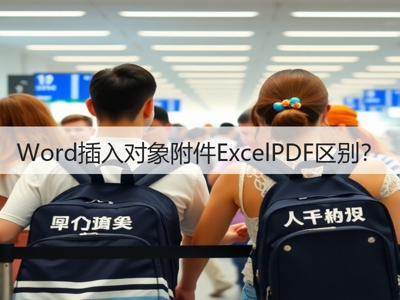 Word插入对象附件ExcelPDF区别