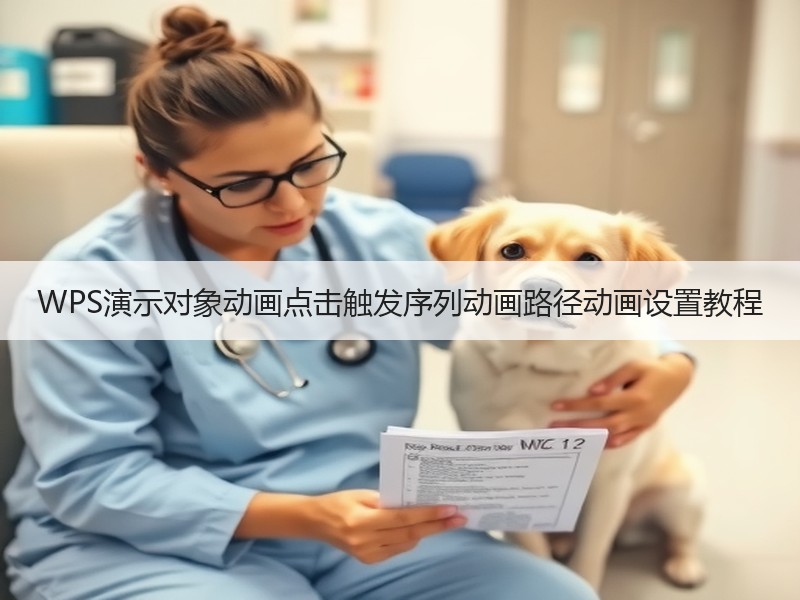 WPS演示对象动画点击触发序列动画路径动