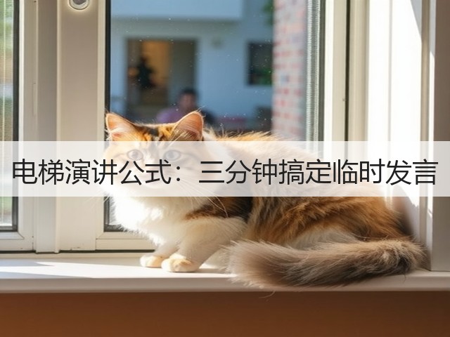 电梯演讲公式:三分钟搞定临时发言(图3) 电梯演讲公式:三分钟搞定临时发言(图3)
