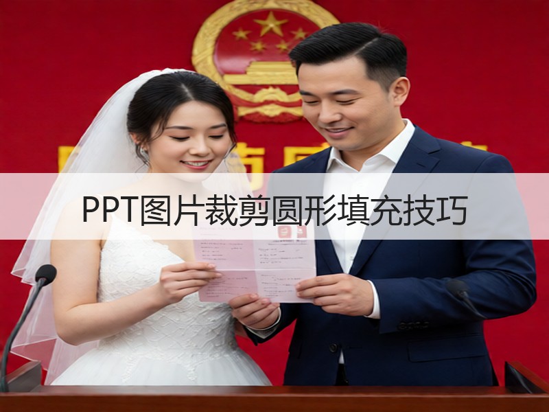 PPT图片裁剪圆形填充技巧