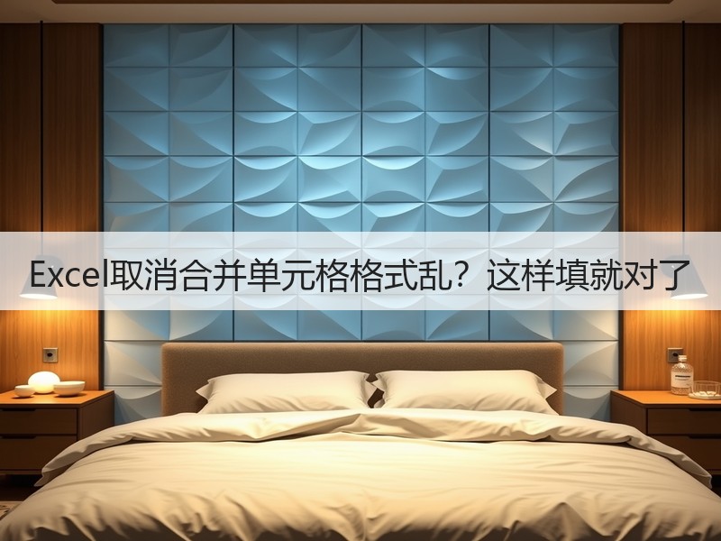 Excel取消合并单元格格式乱？这样填就