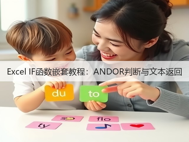 Excel IF函数嵌套教程:ANDOR判断与文本返回(图3) Excel IF函数嵌套教程:ANDOR判断与文本返回(图3)