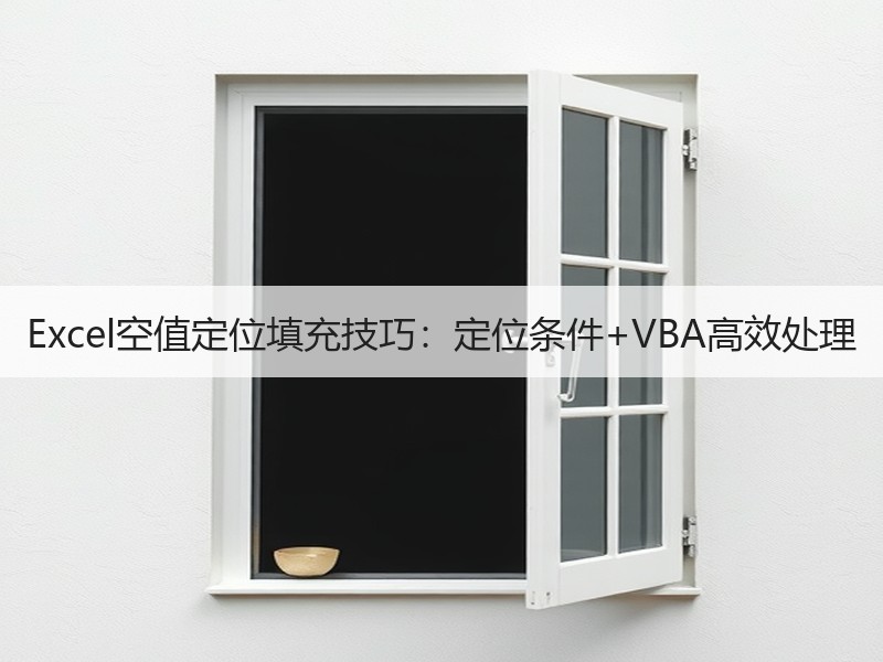 Excel空值定位填充技巧：定位条件+V