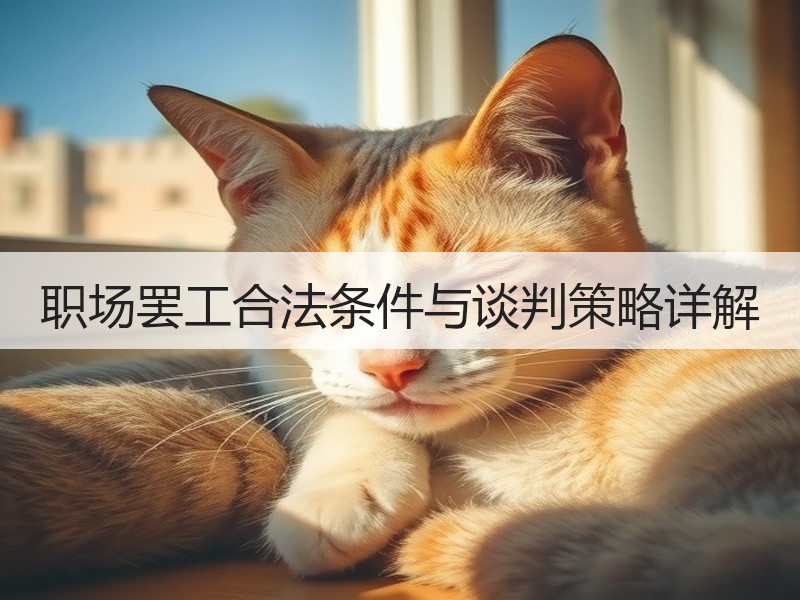 职场罢工合法条件与谈判策略详解