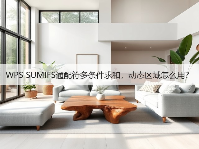 WPS SUMIFS通配符多条件求和,动态区域怎么用?(图3) WPS SUMIFS通配符多条件求和,动态区域怎么用?(图3)
