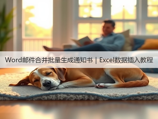 Word邮件合并批量生成通知书|Excel数据插入教程(图2) Word邮件合并批量生成通知书|Excel数据插入教程(图2)