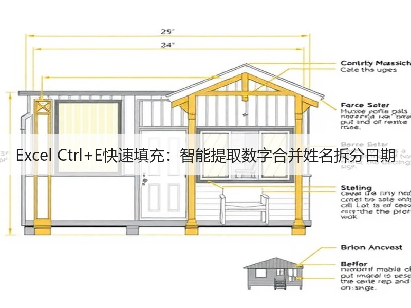 Excel Ctrl+E快速填充：智能提