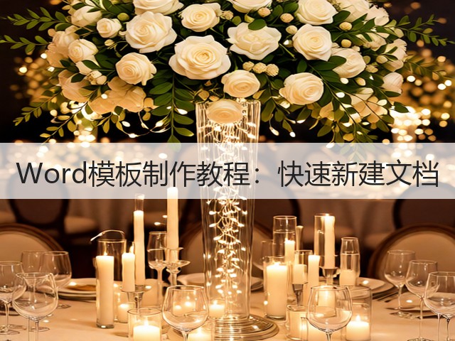 Word模板制作教程:快速新建文档(图2) Word模板制作教程:快速新建文档(图2)
