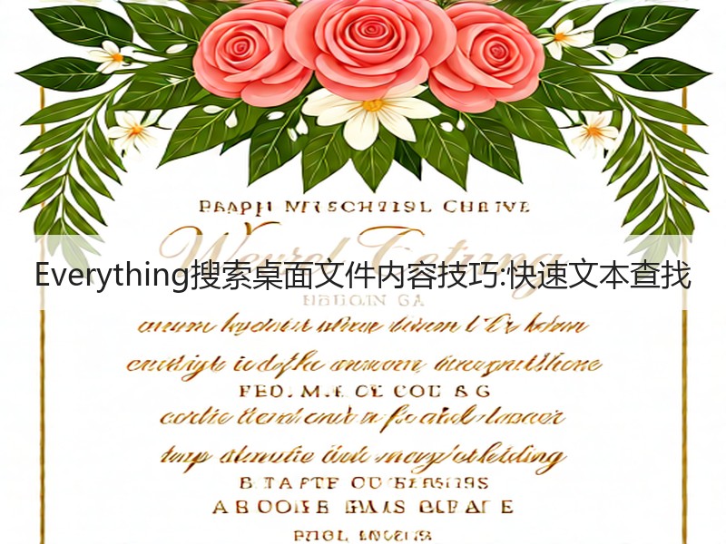 Everything搜索桌面文件内容技巧
