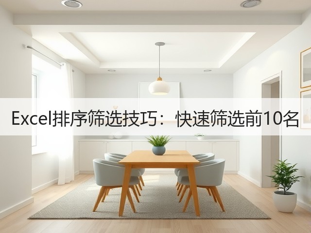 Excel排序筛选技巧：快速筛选前10名(图3)