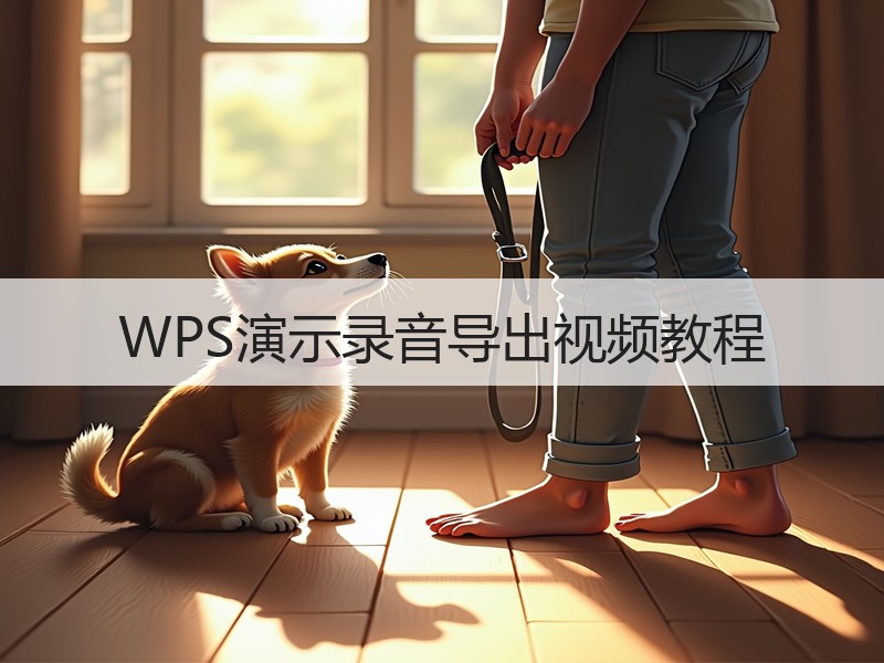 WPS演示录音导出视频教程
